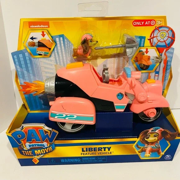 PAW Patrol Liberty Feature Vehicle Toy With Figure - Movie Edition Deluxe Vehicle With Projectile Launcher - View #7